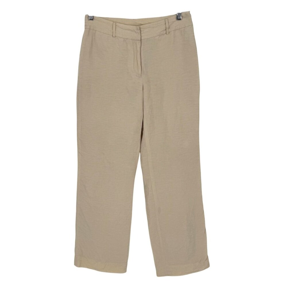 Joneswear Womens Wide Leg‎ Pants Size 4 Silk Linen Vintage Y2K Career Work